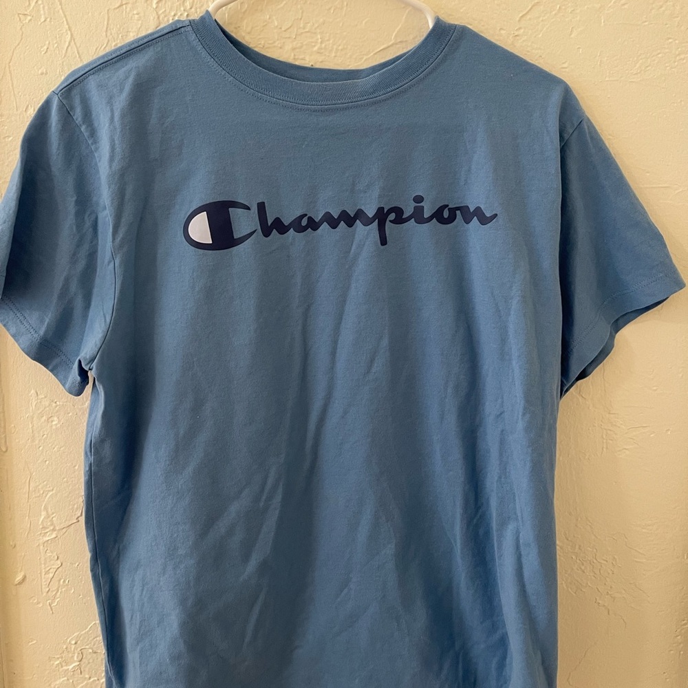 blue champion tee